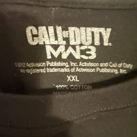 Modern Warfare 3 Shirt Mens  Black Call of Duty COD MW3 Gamer Xbox Size XXL - Picture 4 of 4